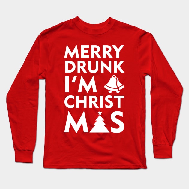 Christmas Merry Drunk im xmas shirt Long Sleeve T-Shirt by benidas